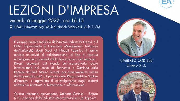Lezioni di impresa – 6 maggio 2022 (Confindustria Napoli – DEMI)